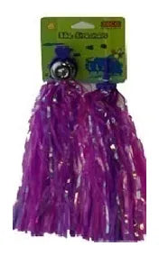Streamers for Handlbar, Bell One Side, PINK PURPLE SILVER