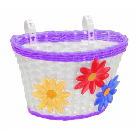 Basket Kids Bikes Up Flower Purple/White