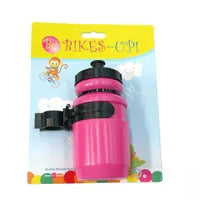 Bikes Up! Mini Pink Water Bottle 400ml with Adjustable Cage