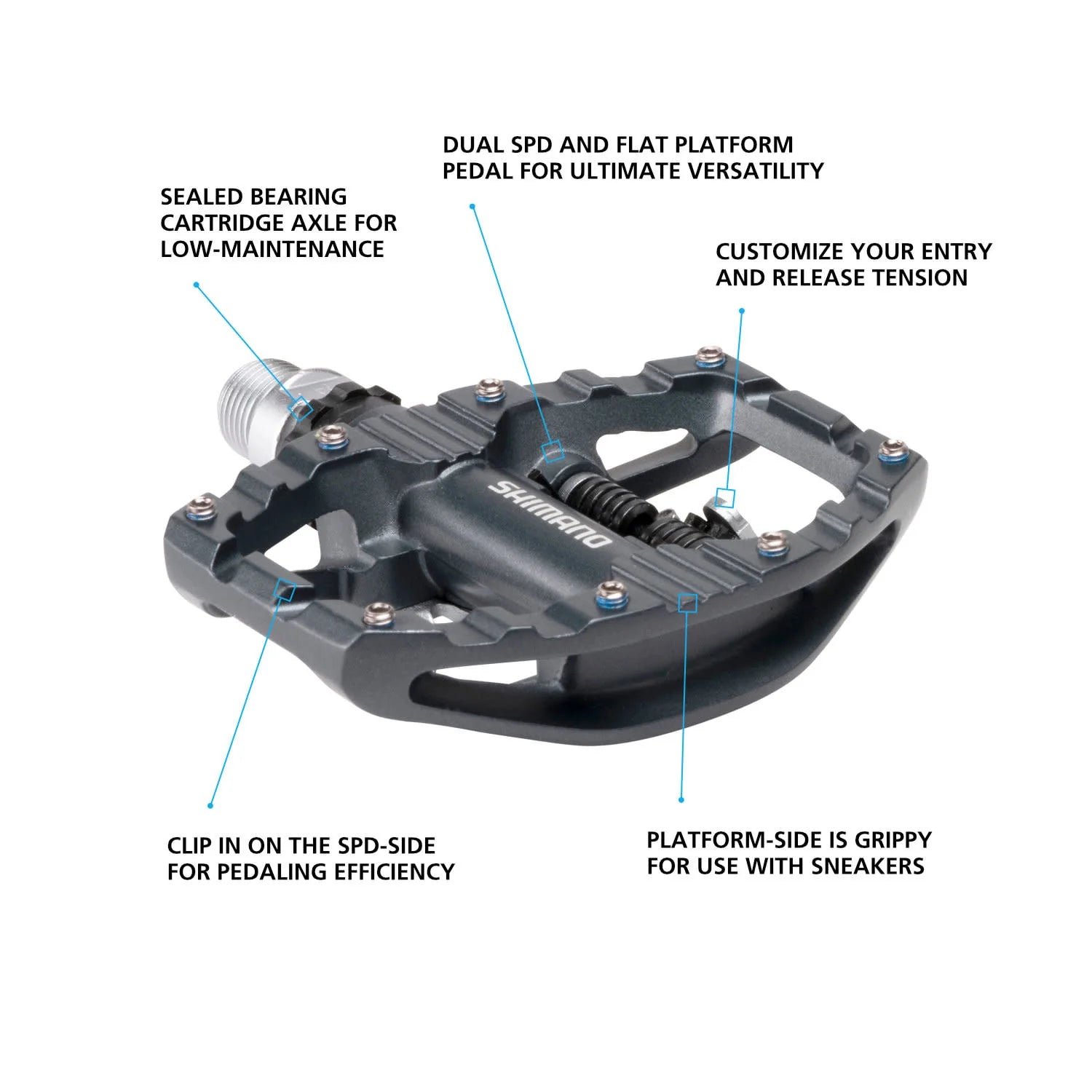 SHIMANO PD-EH500 SPD PEDALS EXPLORER FLAT SIS