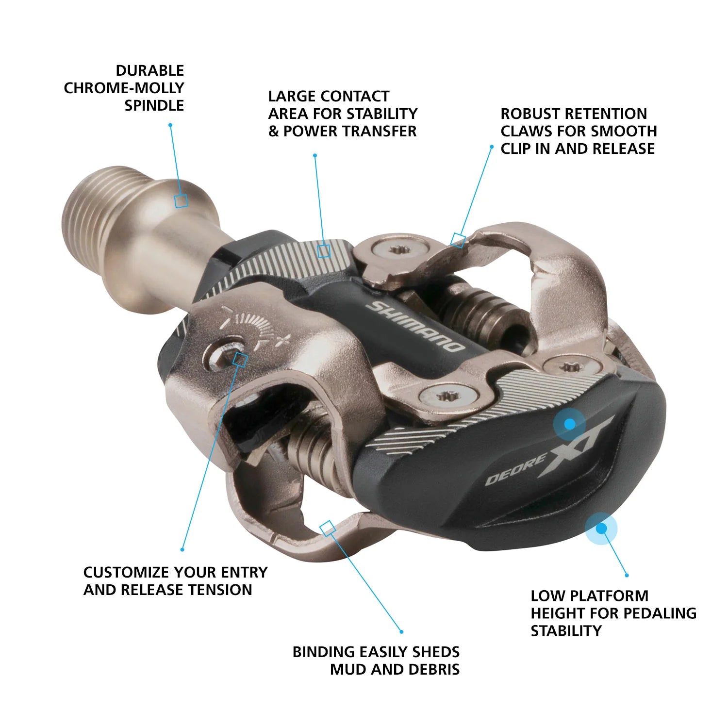 SHIMANO PD-M8100 SPD PEDALS DEORE XT RACE/XC
