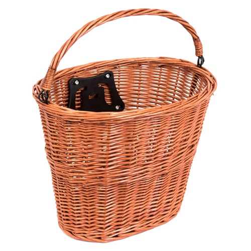 Front Wicker Basket - Quick Release - Tan