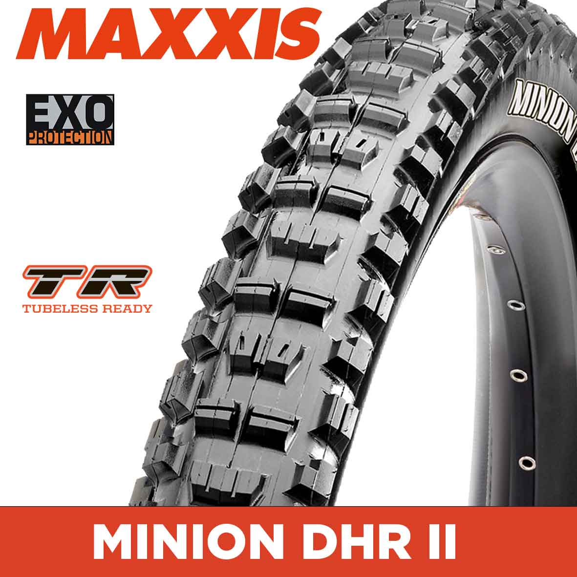 Maxxis Mountain Tyre- Minion DHRII - 29 x 3.60 - EXO/TR - 60TPI E25