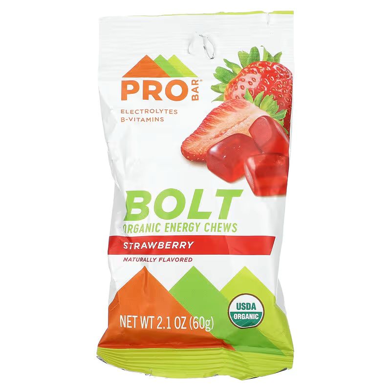 PRO BAR Bolt - Strawberry Chews - 12 Pack Single