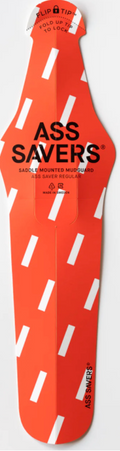 Ass Saver Regular Saddle Mounted Mudguard Red Rain