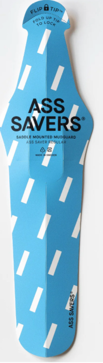 Ass Saver Regular Saddle Mounted Mudguard Blue Rain
