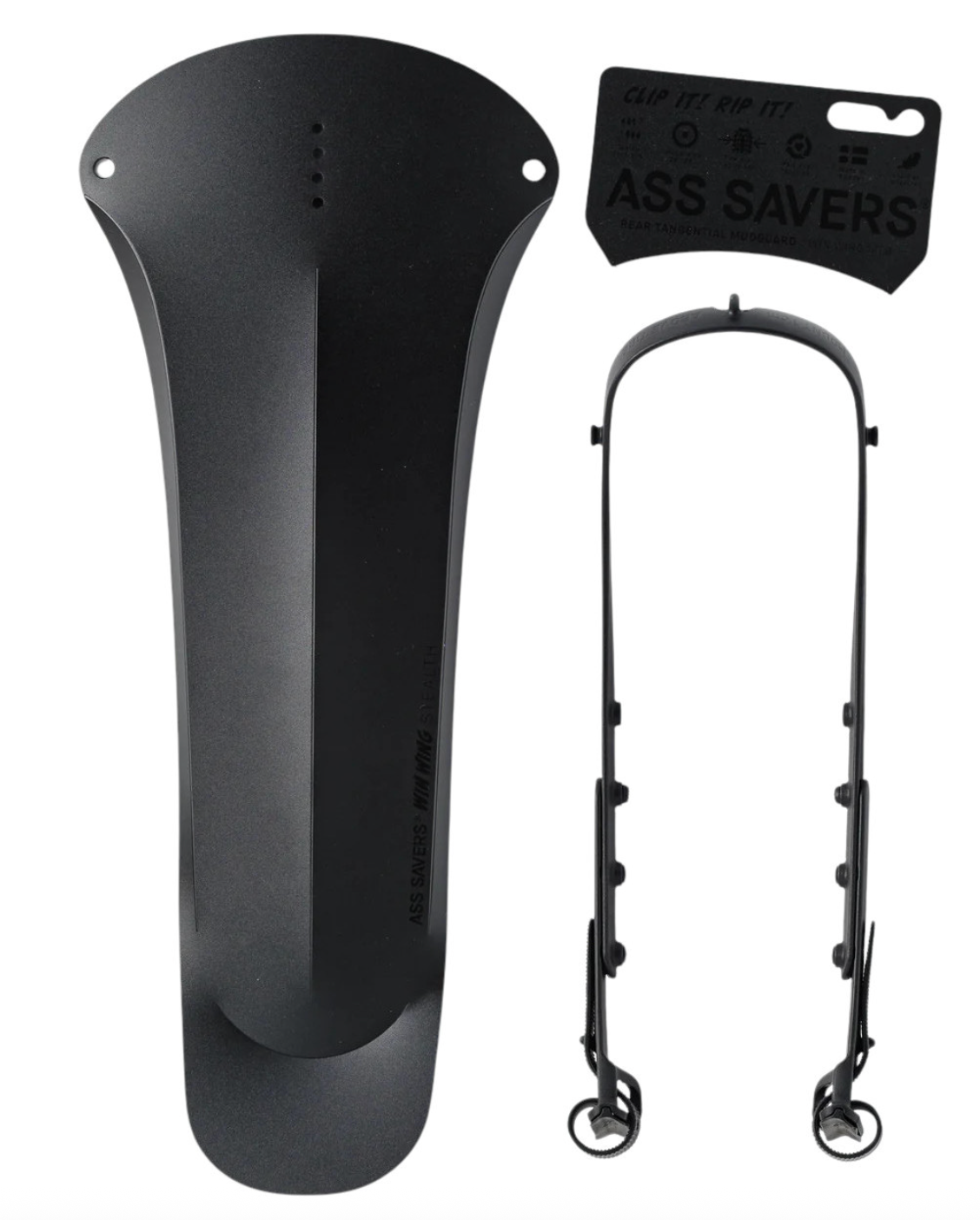ASS SAVER WIN WING MTB - REAR - STEALTH BLACK