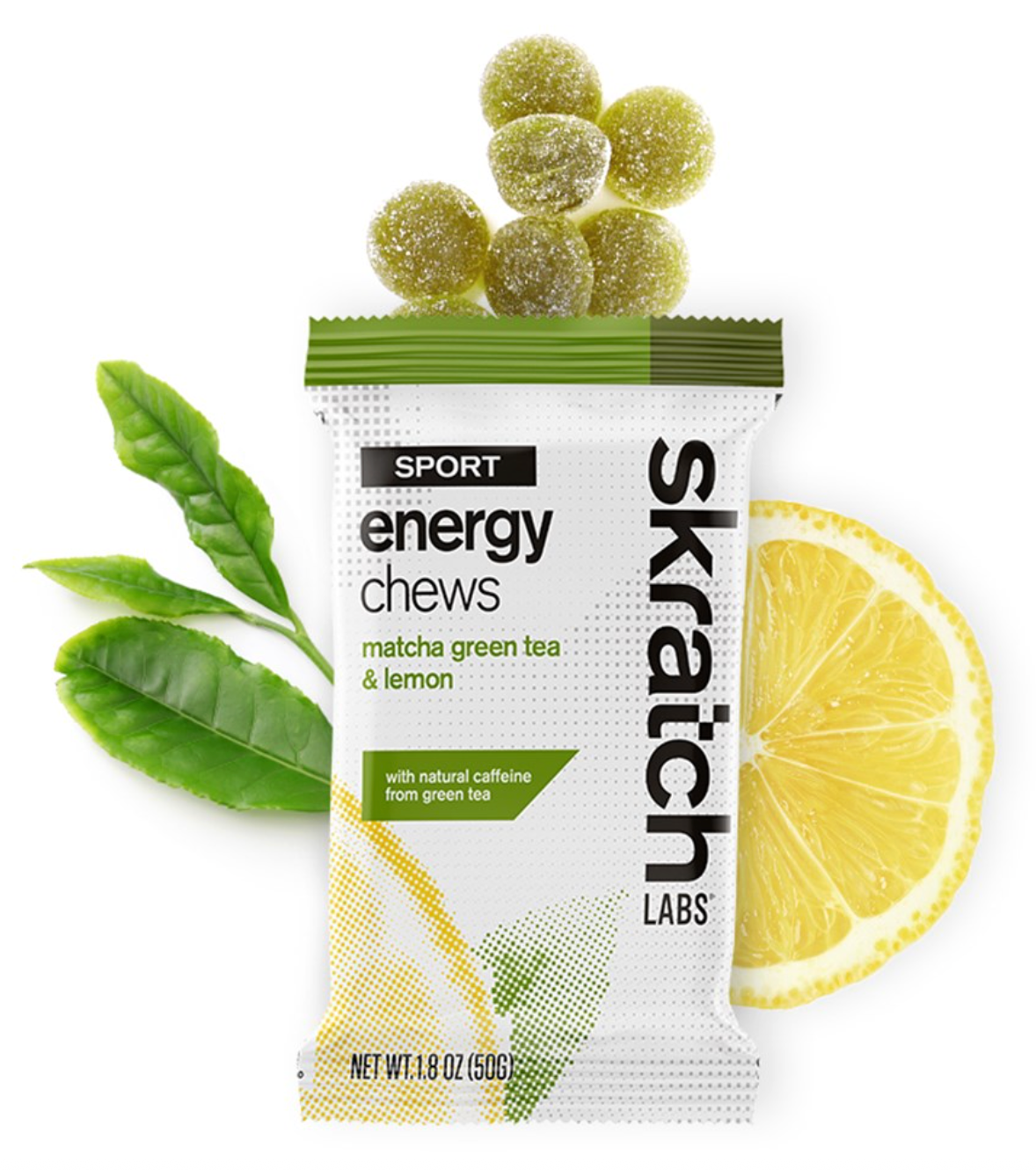 Skratch Labs Energy Chews Lemon + Green Tea Single