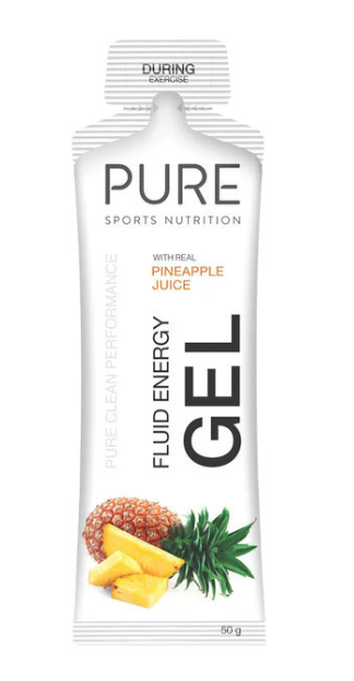 Pure Fluid Energy Gel 58g - Pineapple 18 Gels single