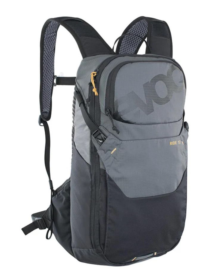 EVOC RIDE 12L + 2LT BLADDER CARBON GREY BLACK