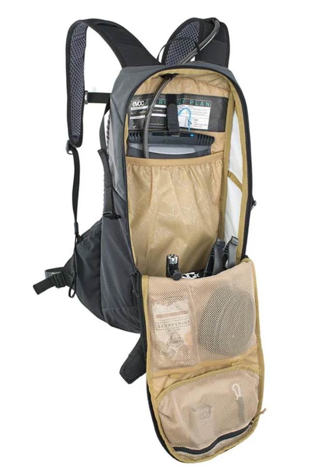 EVOC RIDE 12L + 2LT BLADDER CARBON GREY BLACK