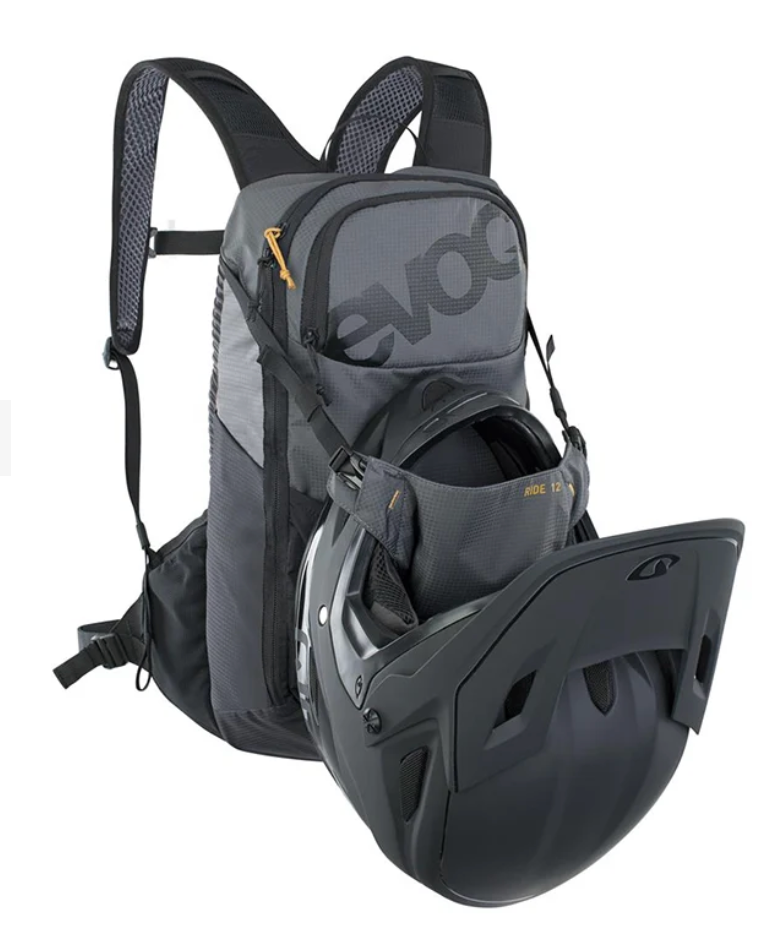 EVOC RIDE 12L + 2LT BLADDER CARBON GREY BLACK