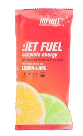 Infinit Jet Fuel - Lemon & Lime w/Caffeine - 10 Pack 61g single