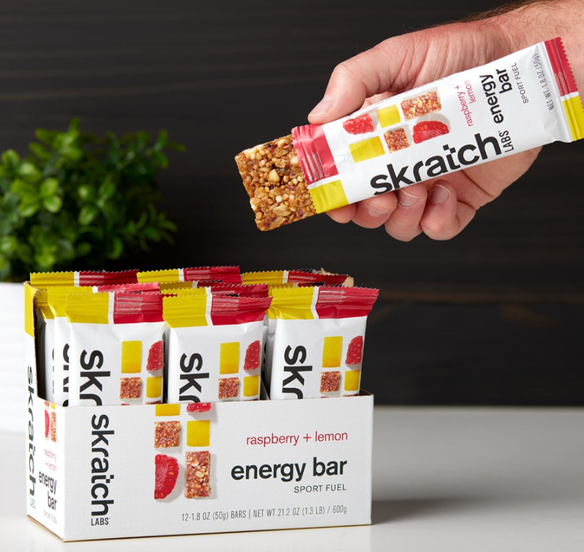 Skratch Labs Energy Bar Sport Fuel 50g Raspberry & Lemon single