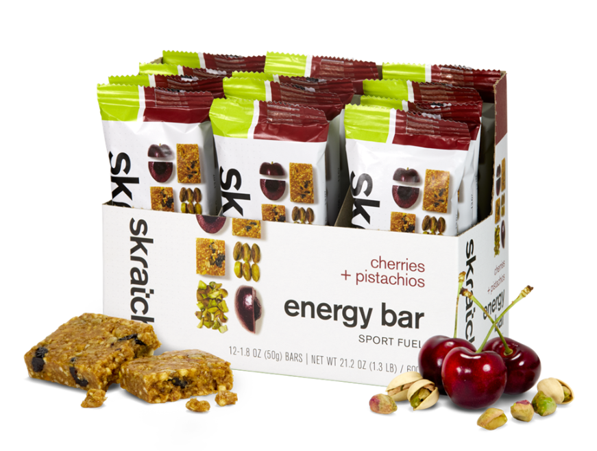 Skratch Labs Energy Bar Sport Fuel 50g Cherries & Pistachios single