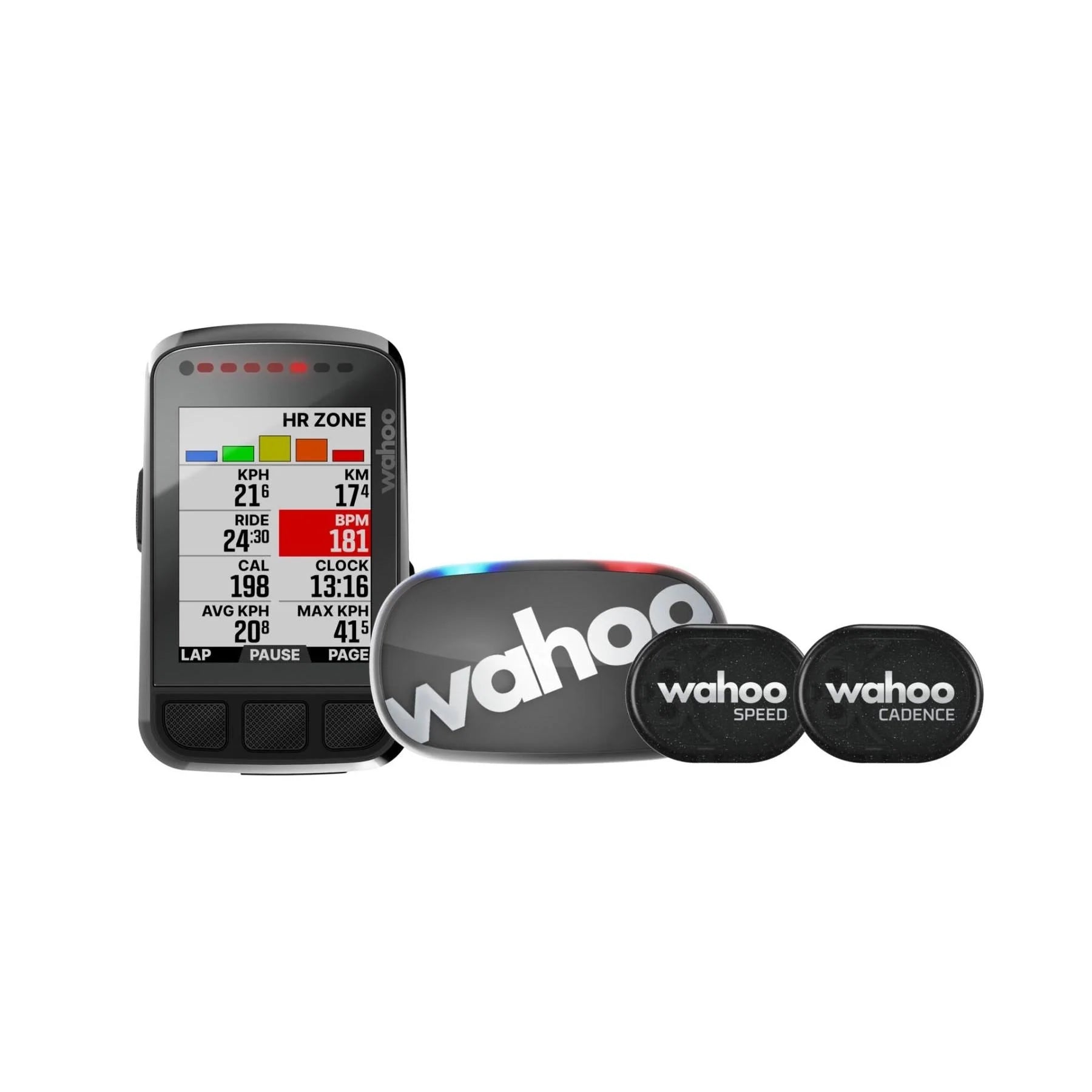 Wahoo Elemnt Bolt GPS Stealth Black Bike Computer Bundle