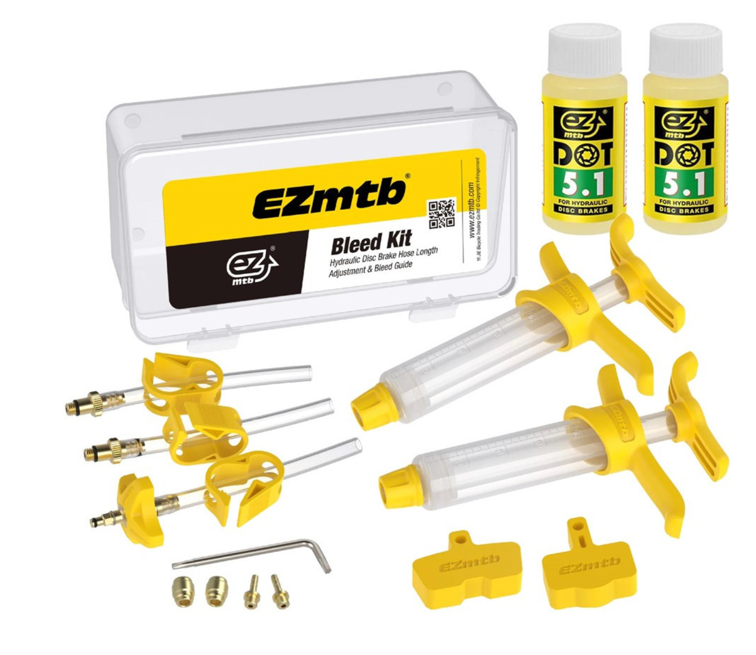 EZMTB BRAKE BLEED KIT - SRAM/AVID 2 x DOT FLUID